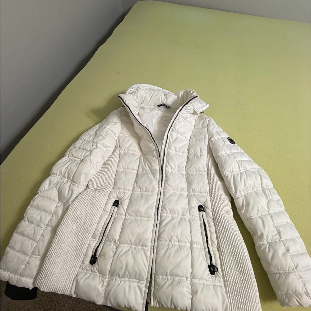 Nautica White Jacket with Red Trim